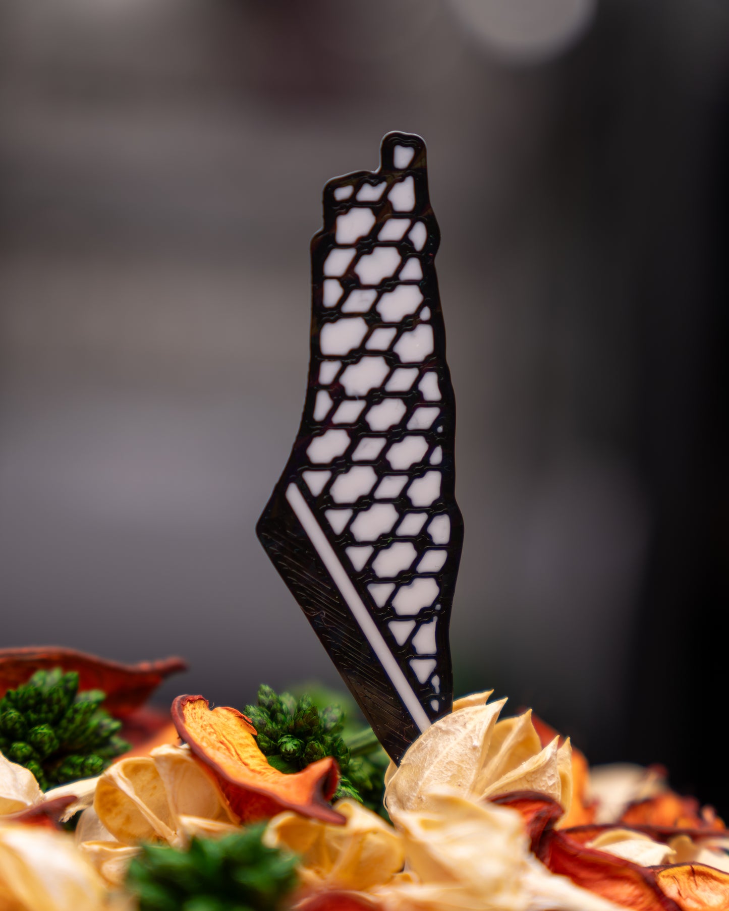 Palestine Map Sticker (Pair): 3D Printed Keffiyeh Decal