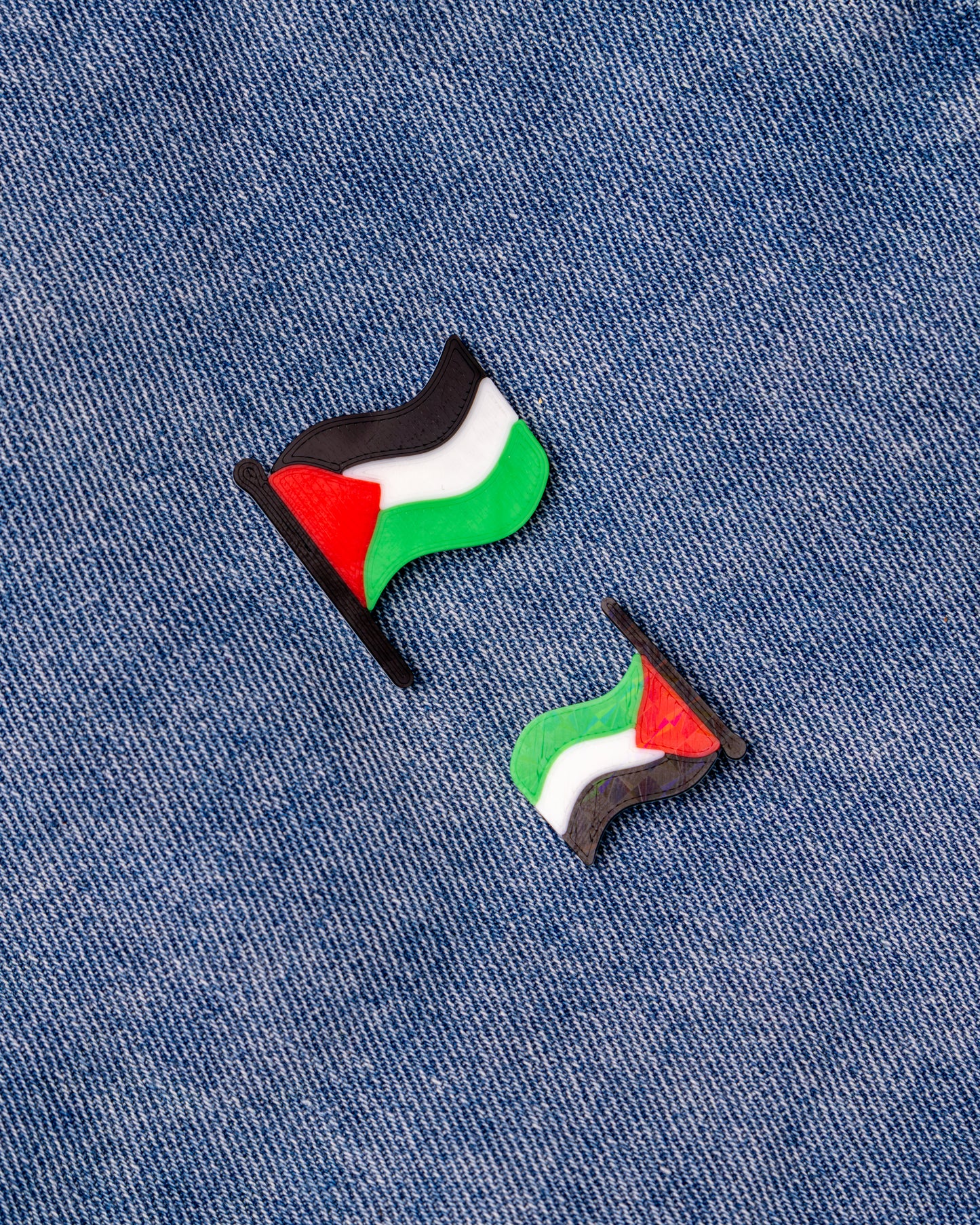 Palestine Flag Pin Set: Solidarity Heart & Fist Badges