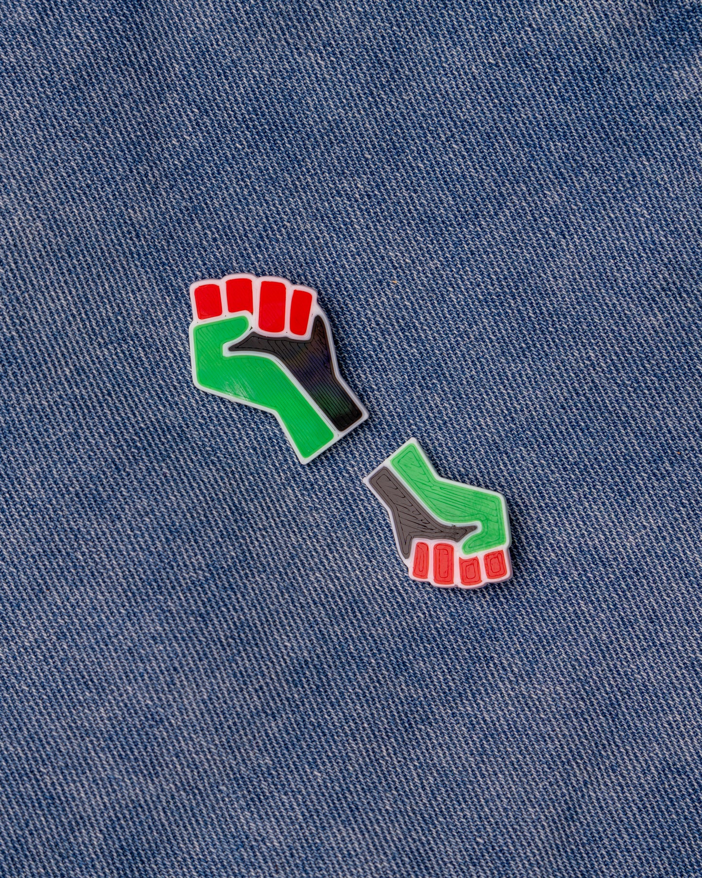 Palestine Flag Pin Set: Solidarity Heart & Fist Badges