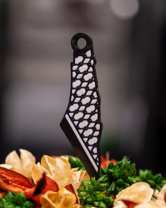 Palestine Keffiyeh Kufiyah Keychain | Palestine Keyring | Palestine Keffiyeh Map Keyring, Palestine