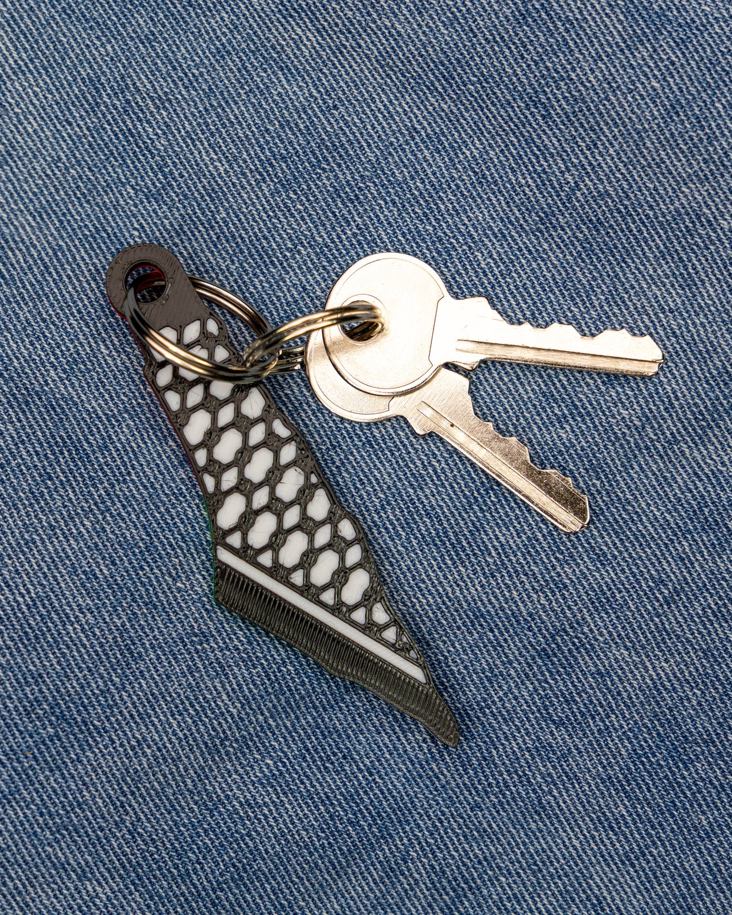 Palestine Keffiyeh Kufiyah Keychain | Palestine Keyring | Palestine Keffiyeh Map Keyring, Palestine