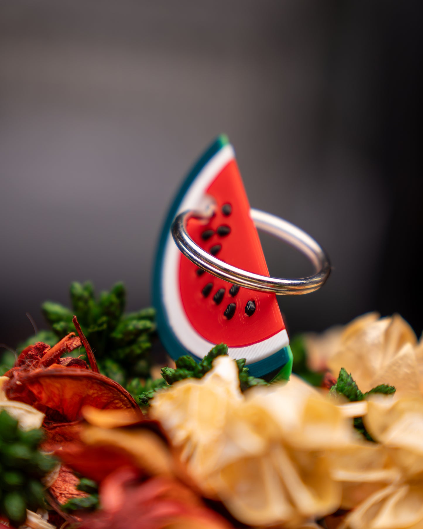 Palestine Watermelon Keychain: 3D Printed Symbol of Freedom