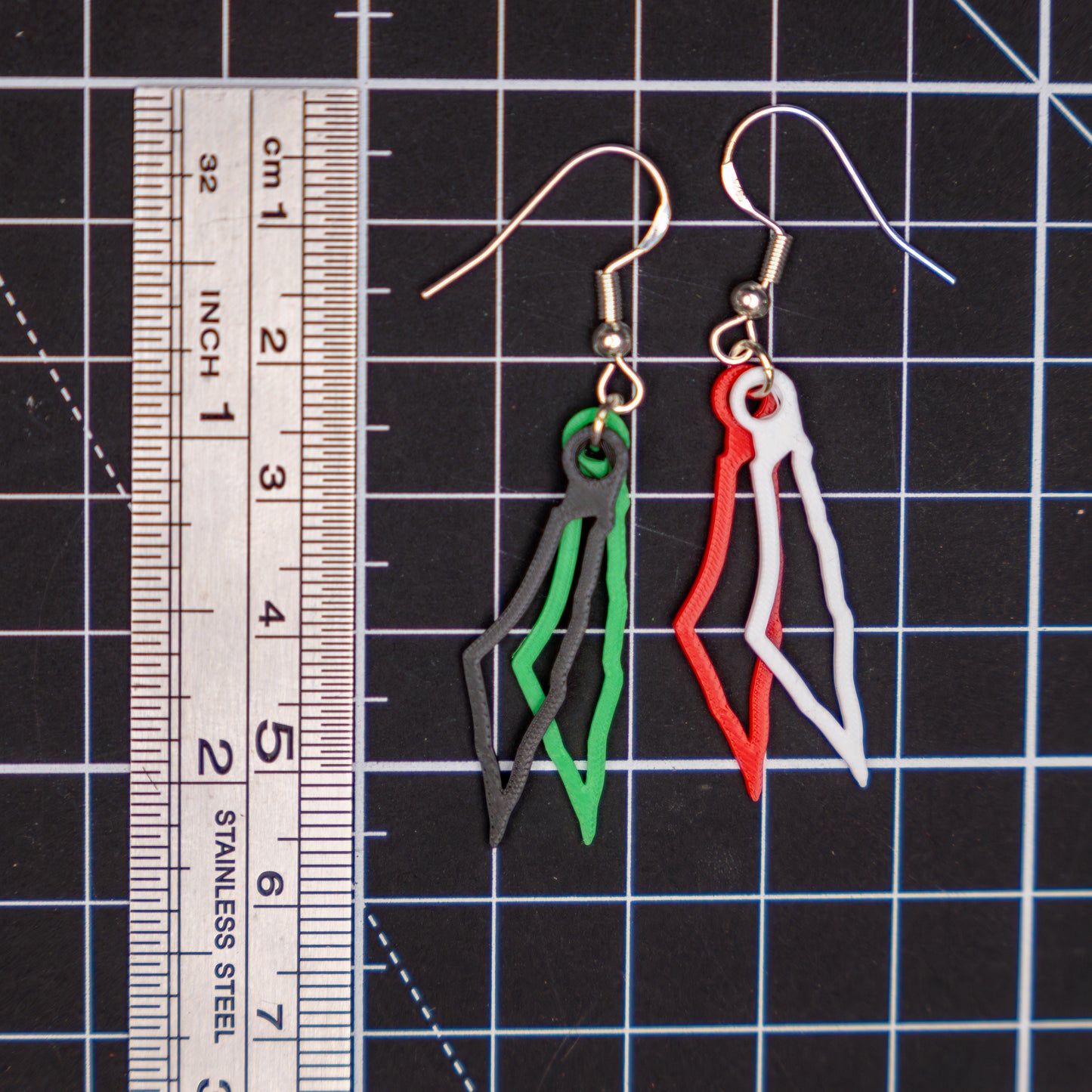 Palestine Map Earrings Silver Gold Hook | Hollow Outline Design | Hypoallergenic | Colorful & Charitable Gift